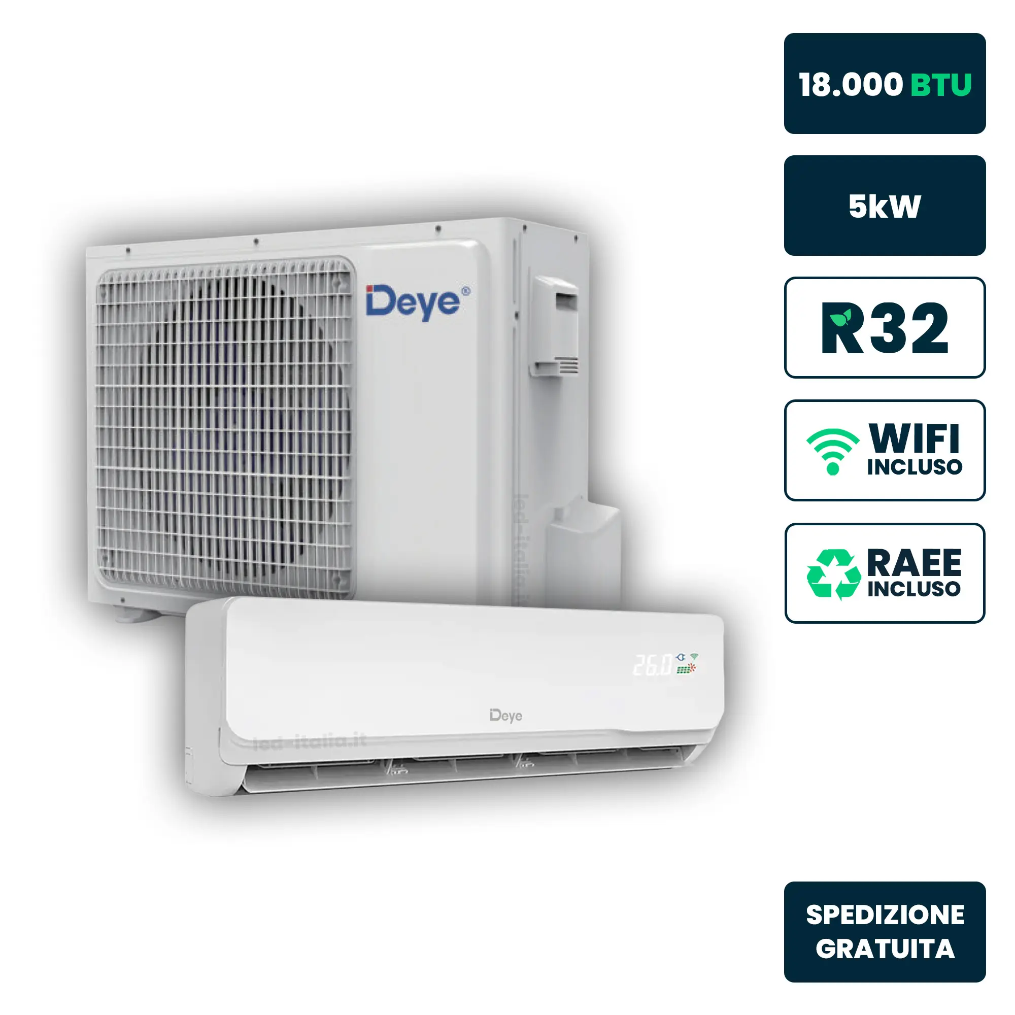 Climatiseur ou pompe à chaleur à assistance solaire 5150 W — R32