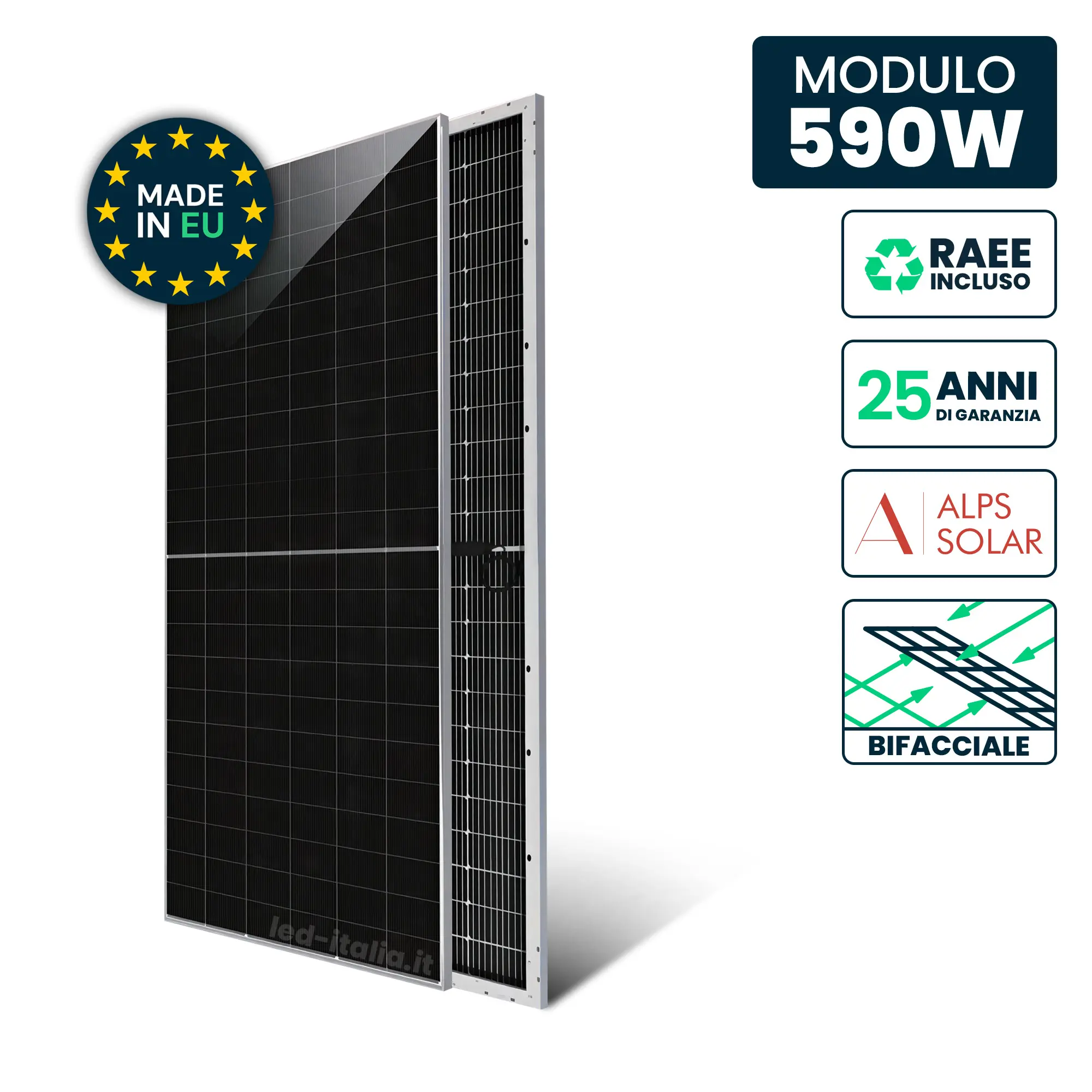 Panneau solaire photovoltaïque 590 Wp — ALPS Solar