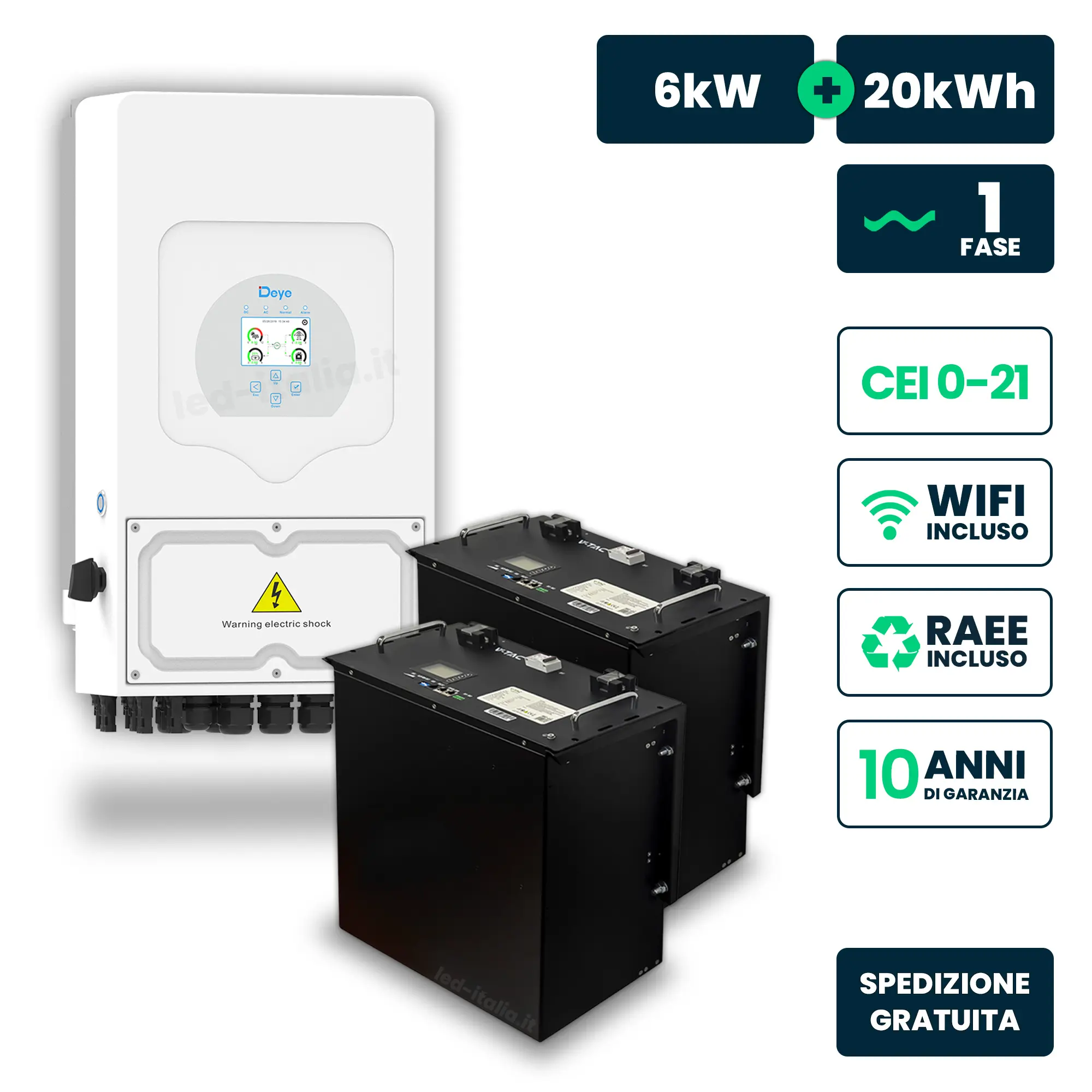 Kit solaire complet 6 kW — 20 kWh