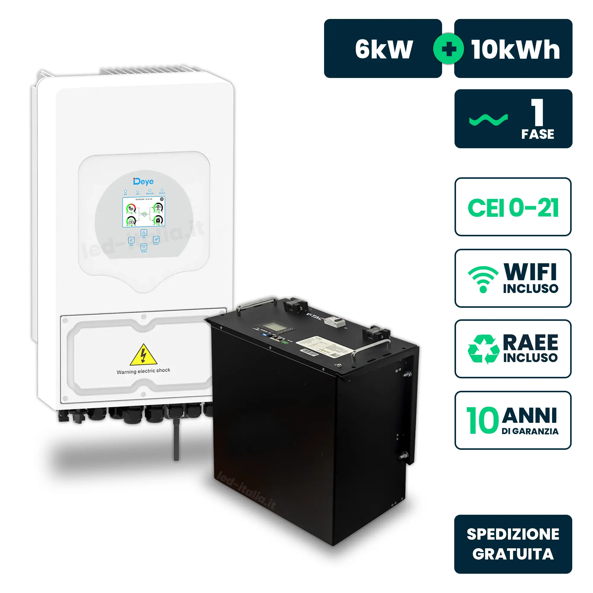 Kit solaire complet 6 kW — 10 kWh