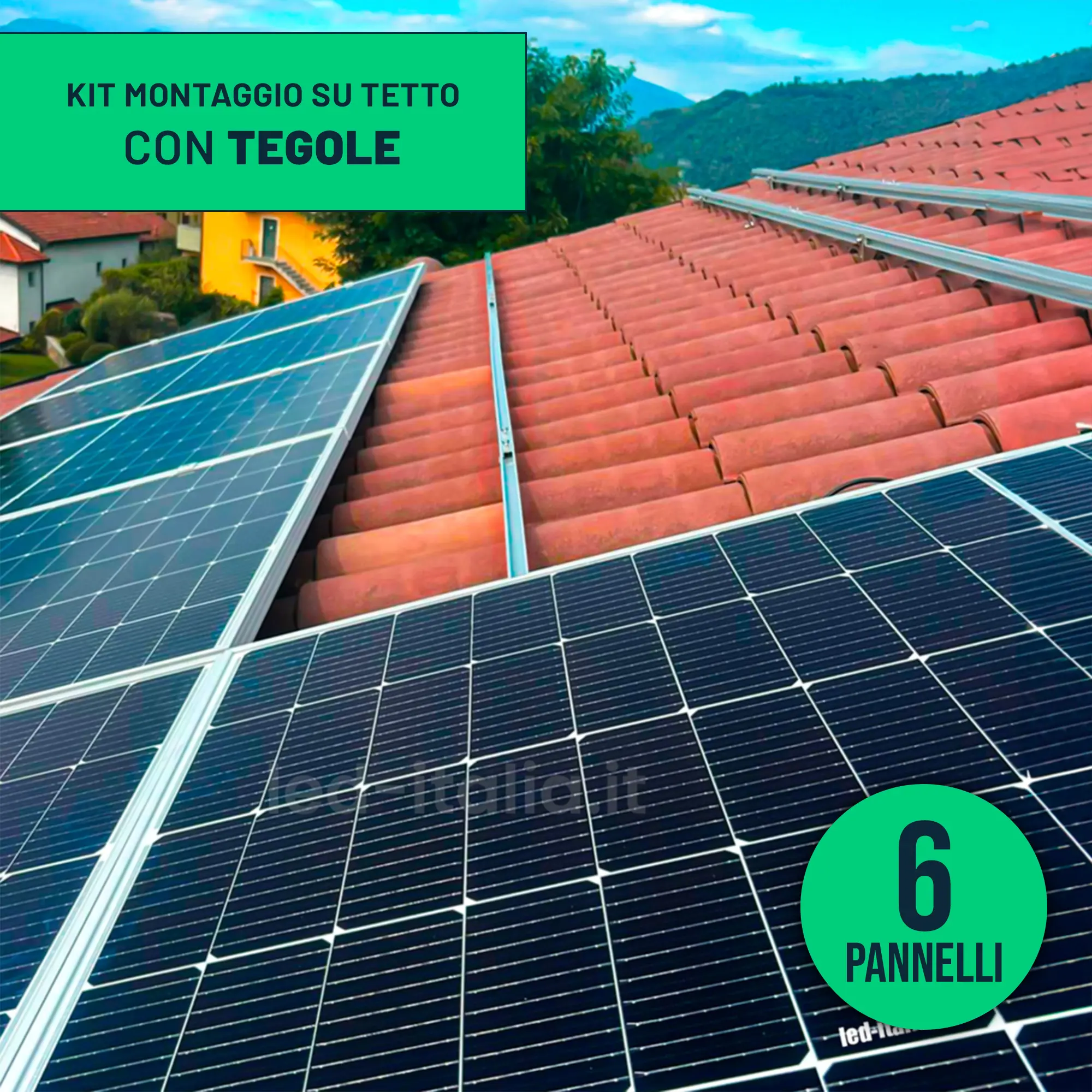 Structure de montage pour panneaux solaires — Toiture en tuiles