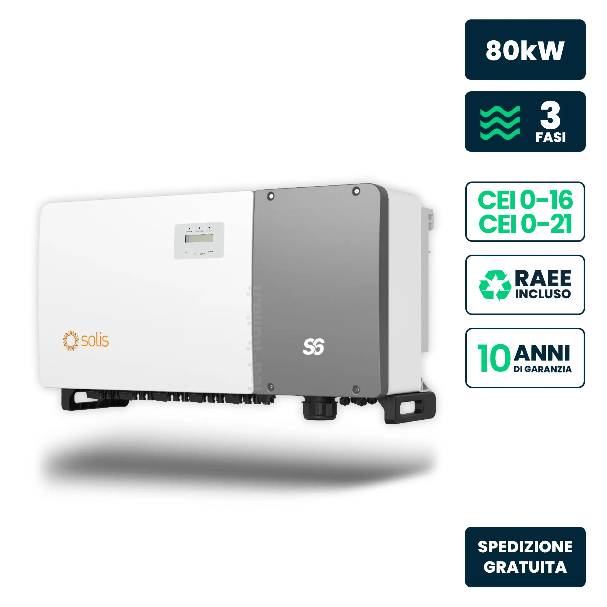 Onduleur solaire 80 kW — Solis (S6-GC80K)