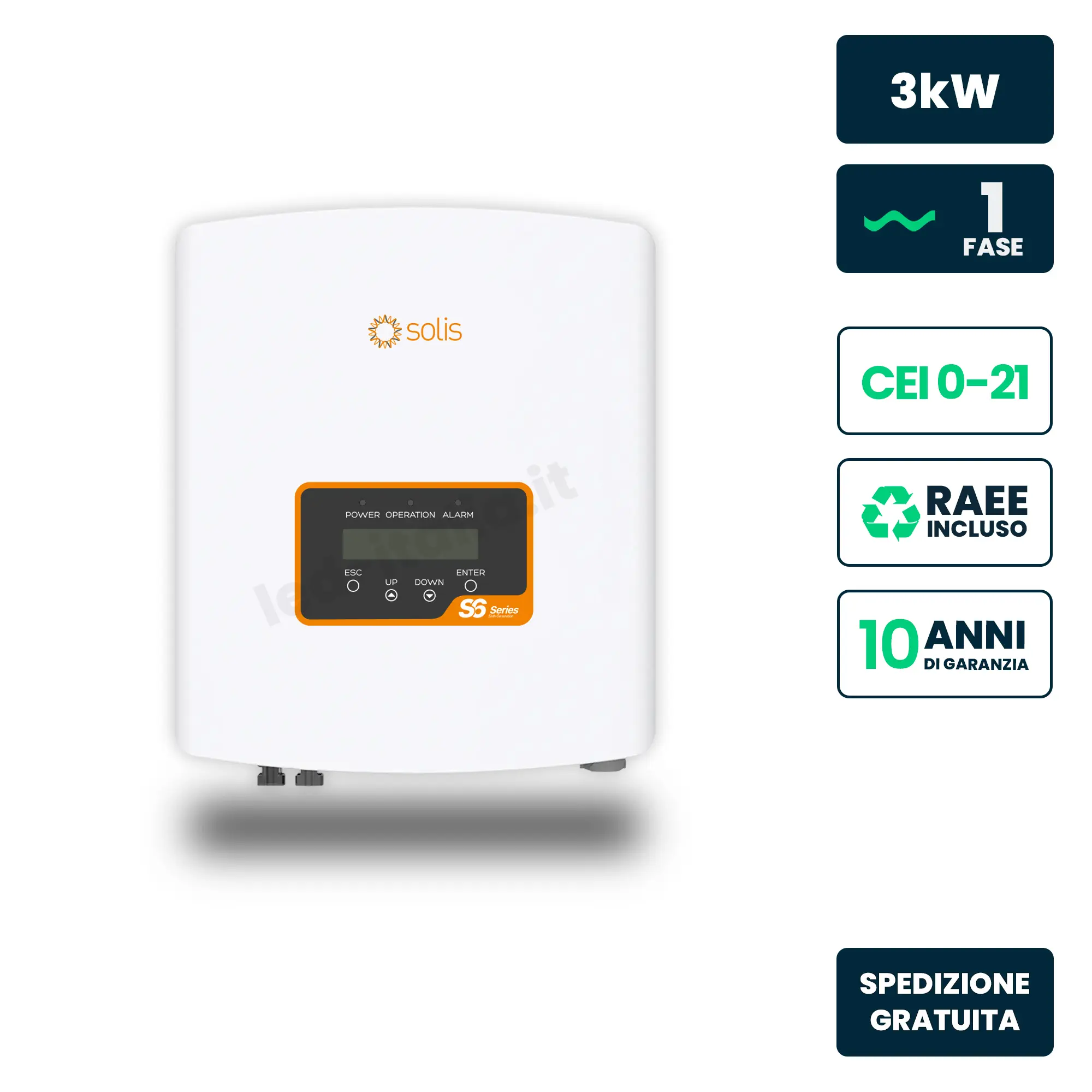 Onduleur solaire 3 kW — Solis (S6-GR1P3K-M)