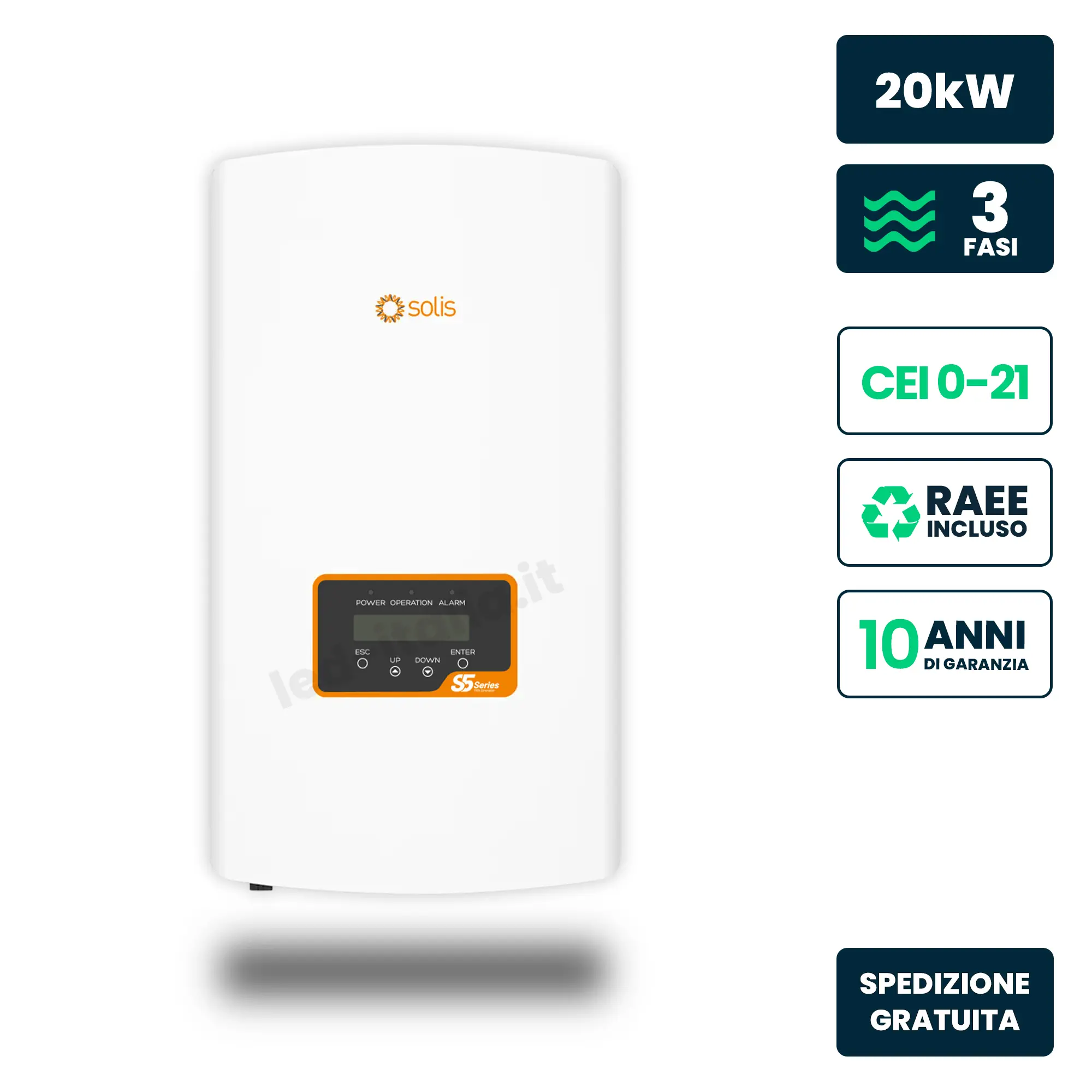 Onduleur solaire 20 kW — Solis (S5-GR3P20K)