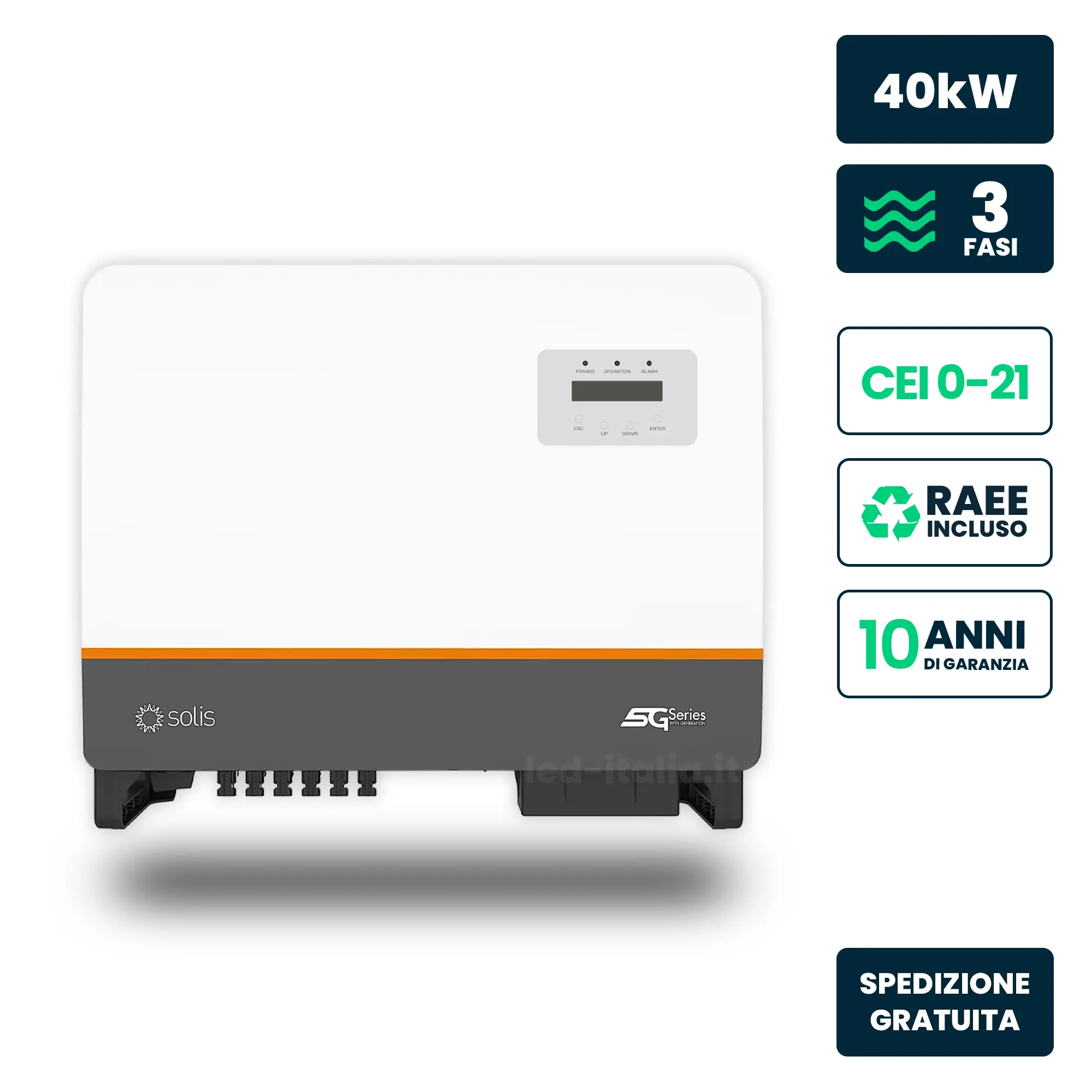 Onduleur solaire 40 kW — Solis (S5-GC40K)