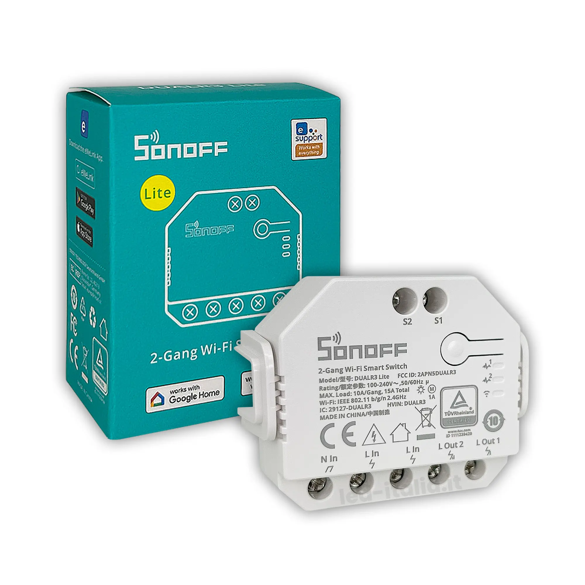 Interrupteur sans fil connecté (DUALR3-LITE)