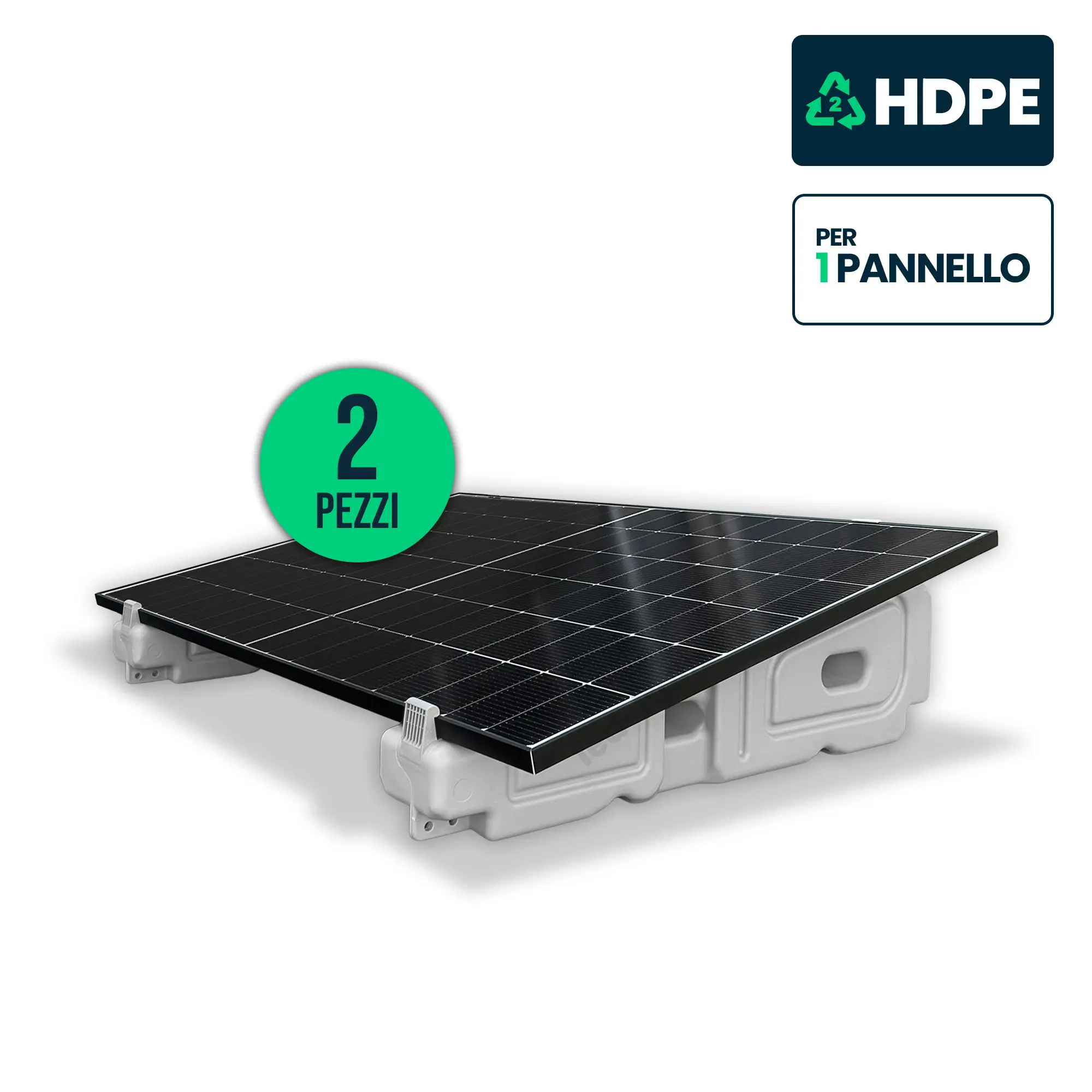 Structure de montage pour panneaux solaires — HDPE (ZAV30-1)