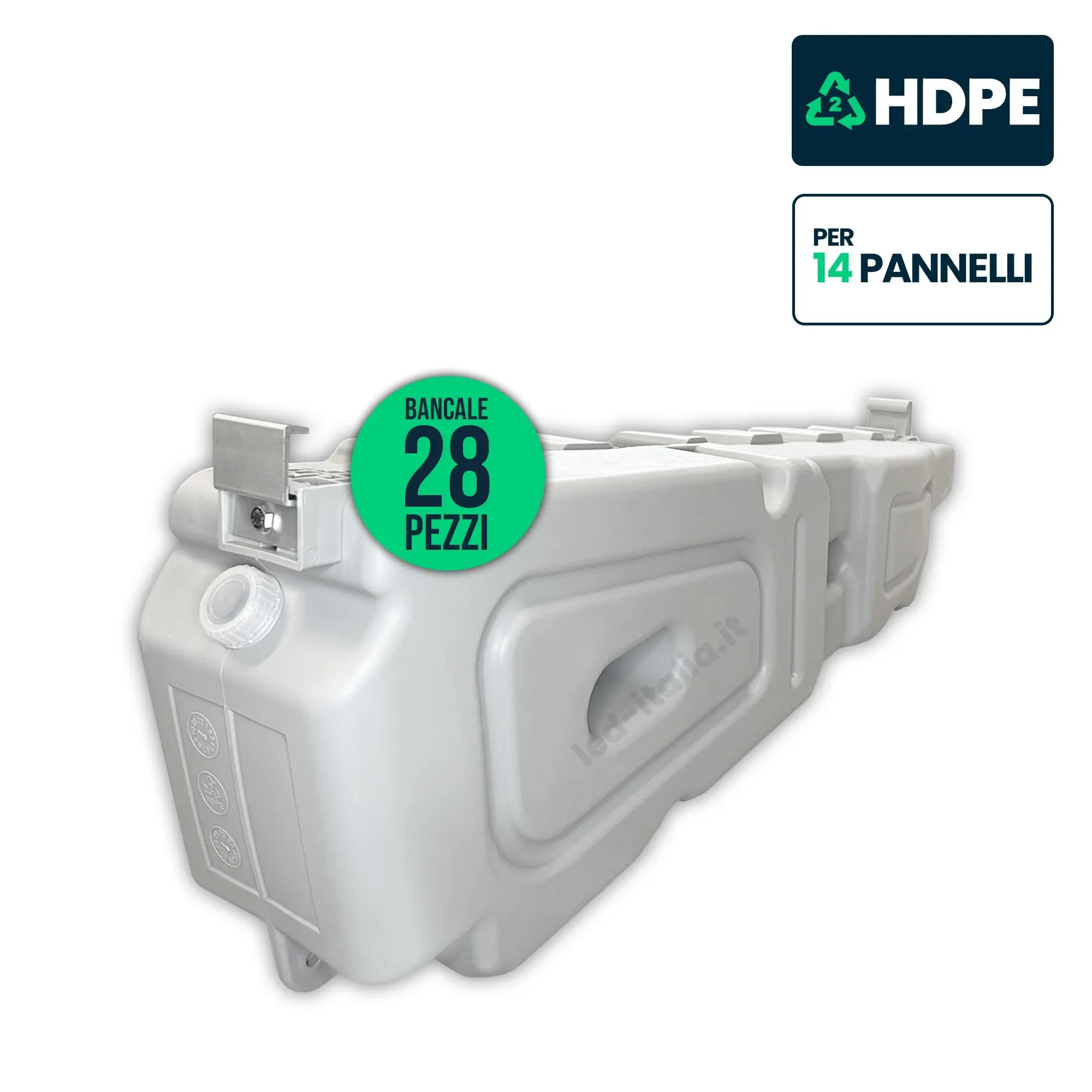 Structure de montage pour panneaux solaires — HDPE (ZAV30-14)