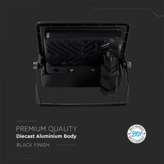 Projecteur LED 20W avec détecteur PIR VT-128S - Éclairage extérieur intelligent noir 4000K — 4000K Day White — vue 11