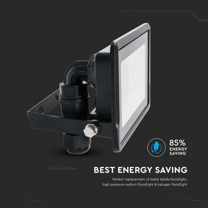 VT-118 10W Projecteur LED Puce Samsung Connexion Directe 3000K Corps Noir — vue 7