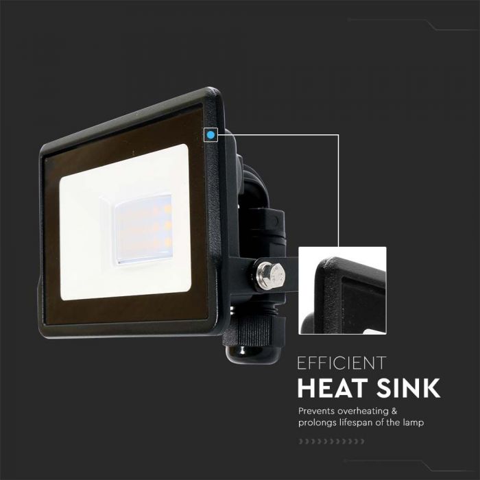 VT-118 10W Projecteur LED Puce Samsung Connexion Directe 3000K Corps Noir — vue 9