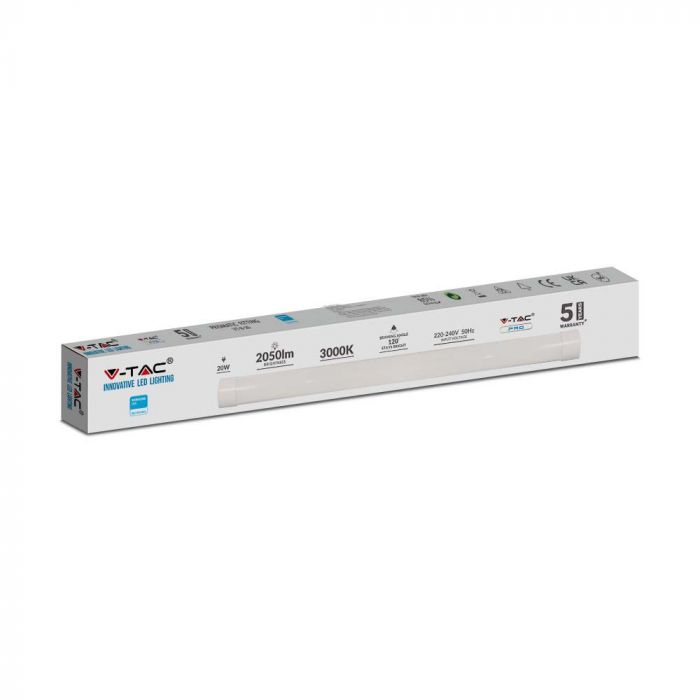 VT-8-20 20W Réglette LED 60cm Puces Samsung 3000K — 3000K Warm White — vue 4