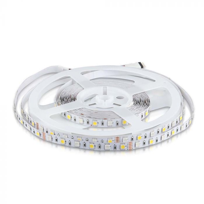 Ruban LED VT-5050 60 8W/m RGB+Blanc IP20 (Rouleau 5m)(Prix au mètre)