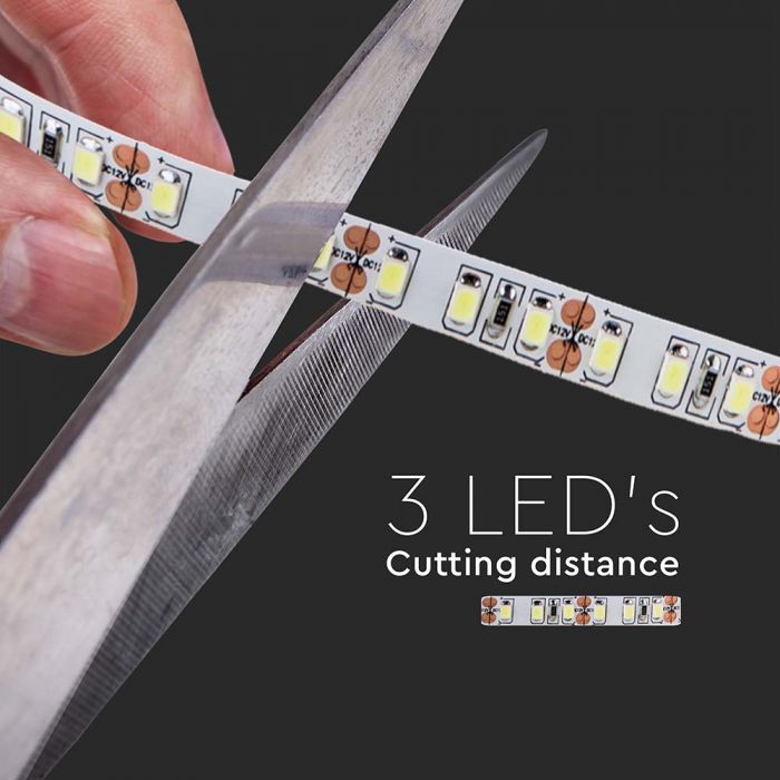 VT-2835 168 12w/m LED Strip Light 4000K IP20 24v (5m/rouleau)(prix Par M) — 4000K Day White — vue 4