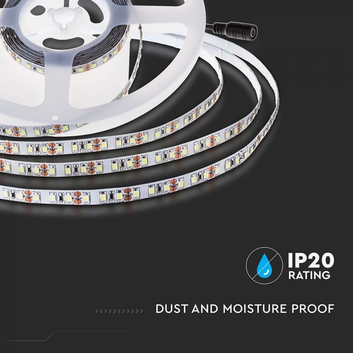 VT-2835 168 12w/m LED Strip Light 4000K IP20 24v (5m/rouleau)(prix Par M) — 4000K Day White — vue 6