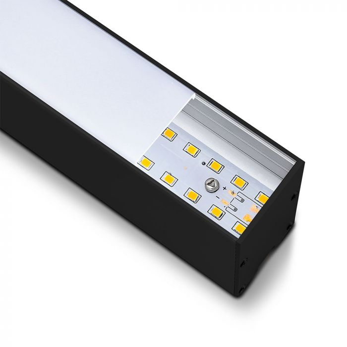 VT-7-40 40W Luminaire LED Linéaire Suspendu Puces Samsung 4000K Boitier Noir — 4000K Day White — vue 8