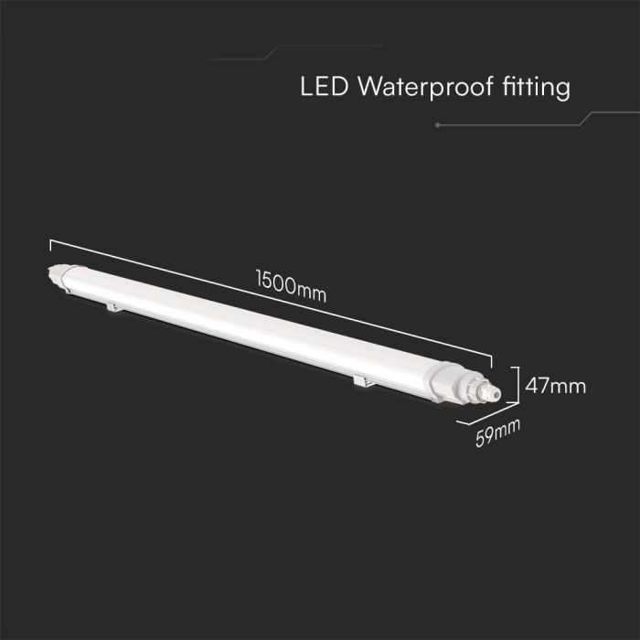 VT-80150 48W Éclairage LED Étanché Reliable 150cm 6500K — 6500K White — vue 3