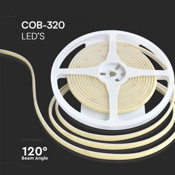 Ruban LED COB VT-COB 320 10W Vert IP67 24V — vue 3