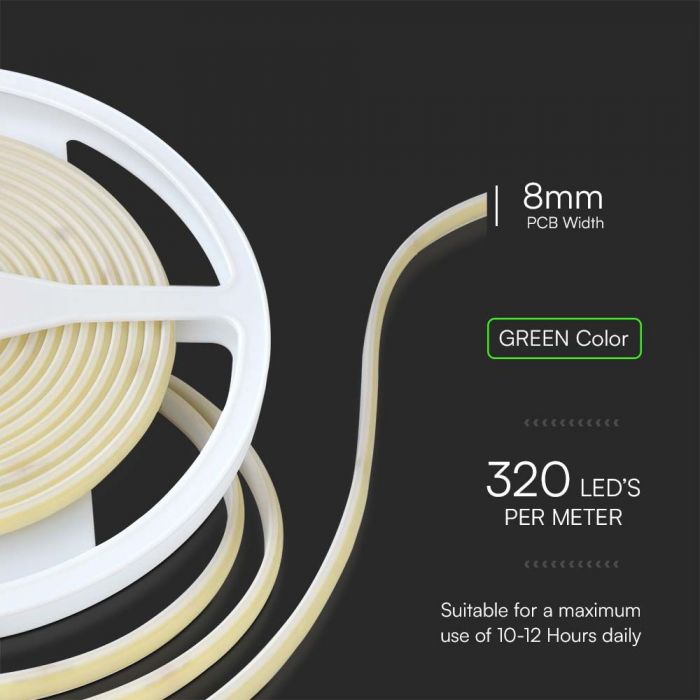 Ruban LED COB VT-COB 320 10W Vert IP67 24V — vue 4