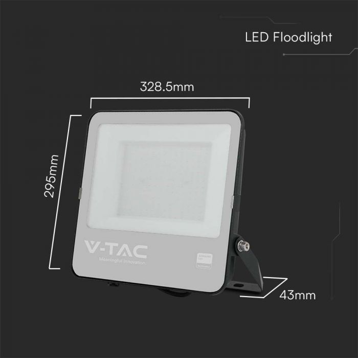 Projecteur LED 150W Samsung VT-44153 - Éclairage extérieur professionnel 6500K noir 135LM/W — 6500K White — vue 3