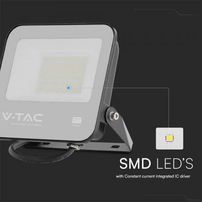 Projecteur LED 50W Samsung VT-4455 - Éclairage extérieur compact 6500K noir 135LM/W — 6500K White — vue 4