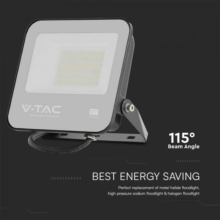Projecteur LED 50W Samsung VT-4455 - Éclairage extérieur compact 6500K noir 135LM/W — 6500K White — vue 5