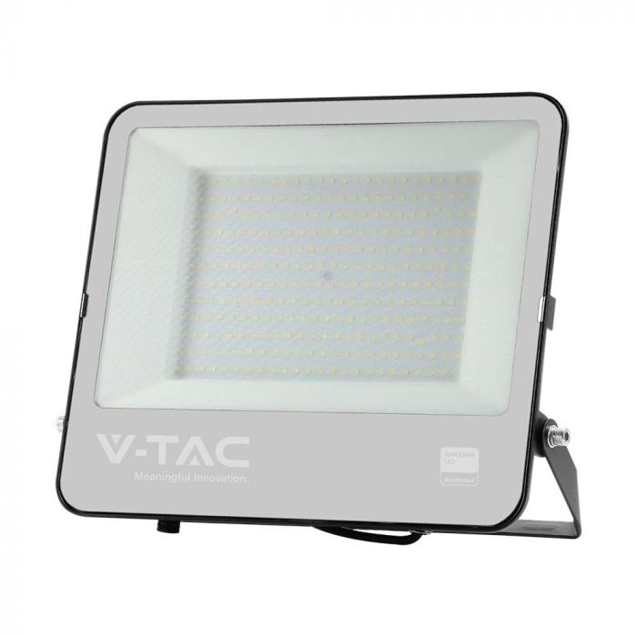VT-44101 100W PROJECTEUR LED PUCE SAMSUNG FIL 1M 6500K CORPS NOIR VERRE GRIS 135LM/W