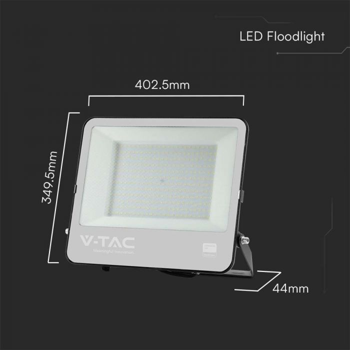 VT-44101 100W Projecteur LED Puce Samsung Fil 1m 6500K Corps Noir Verre Gris 135lm/w — vue 4
