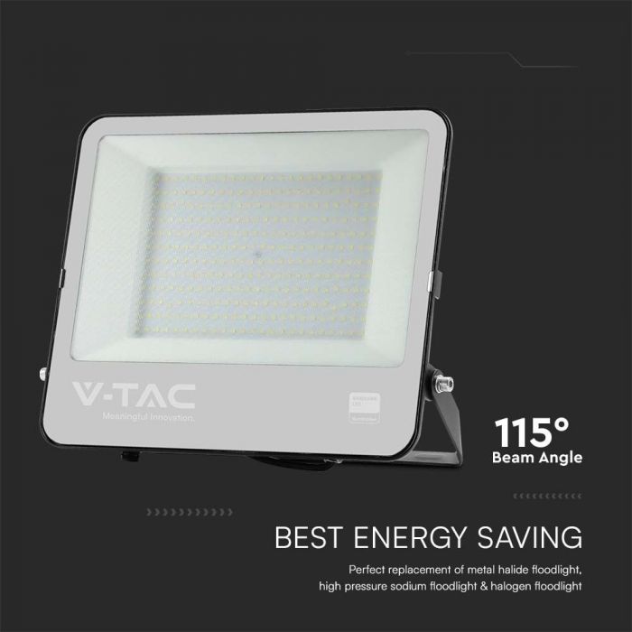 VT-44101 100W Projecteur LED Puce Samsung Fil 1m 6500K Corps Noir Verre Gris 135lm/w — vue 6