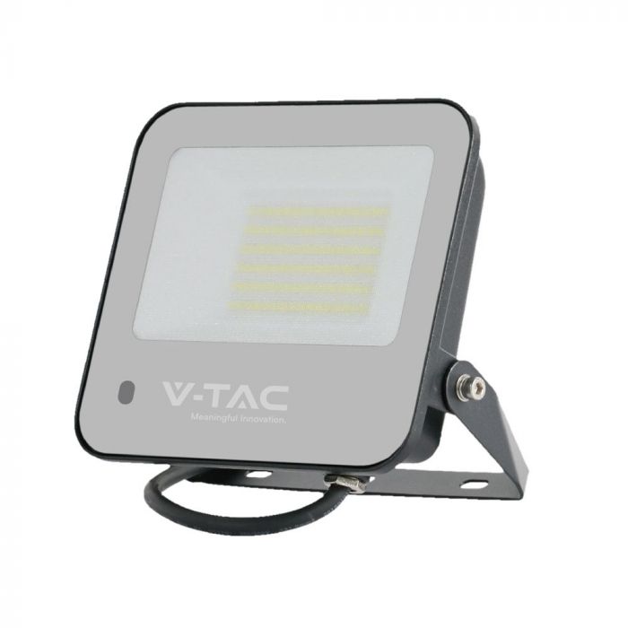 VT-44053 Projecteur LED 50W RGB + Blanc Corps Noir Verre Dépolé avec Télécommande IP65