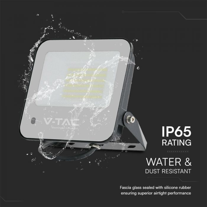 VT-44053 Projecteur LED 50W RGB + Blanc Corps Noir Verre Dépolé avec Télécommande IP65 — RGB+White — vue 7