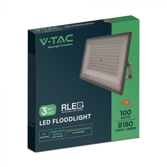 VT-44100CCT Projecteur LED 100W 3-en-1 Corps Gris Acier — 3IN1 — vue 4