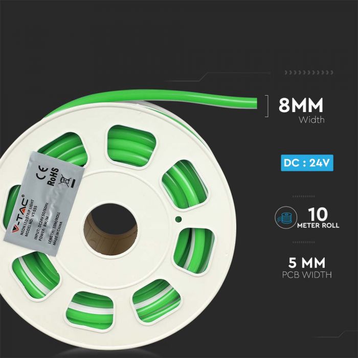 VT-555 8w/m Neon Flex Green 24v (10m/rouleau)(prix Par M) — Green — vue 6