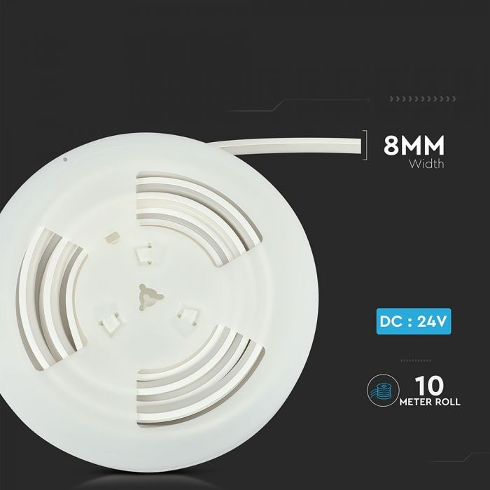 VT-559 13w/m Backlite Silicon Neon Flex 4000k,24v (10m/rouleau)(prix Par M) — 4000K Day White — vue 3