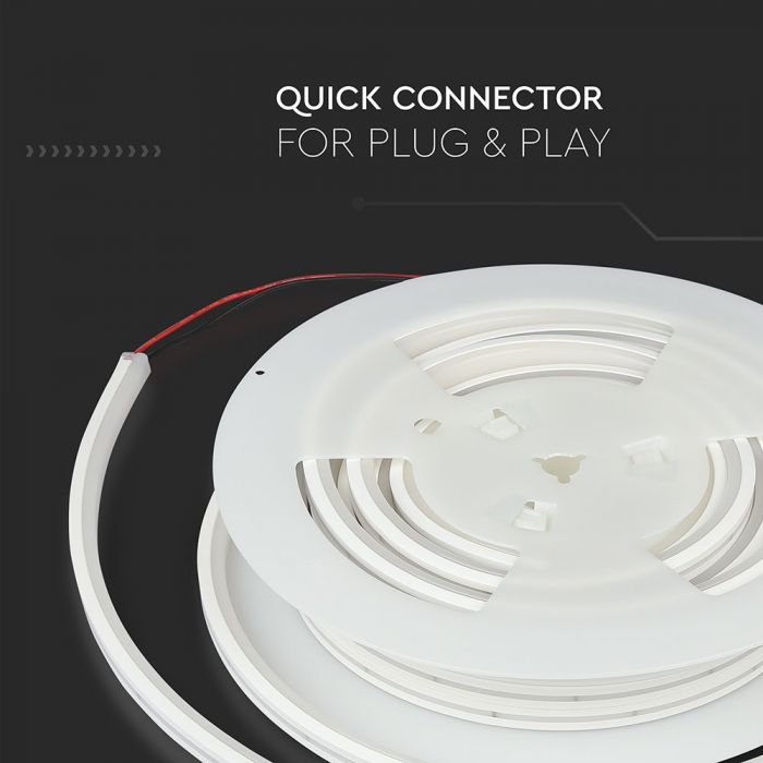 VT-559 13w/m Backlite Silicon Neon Flex 4000k,24v (10m/rouleau)(prix Par M) — 4000K Day White — vue 4