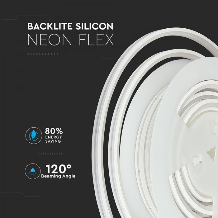 VT-559 13w/m Backlite Silicon Neon Flex 4000k,24v (10m/rouleau)(prix Par M) — 4000K Day White — vue 7