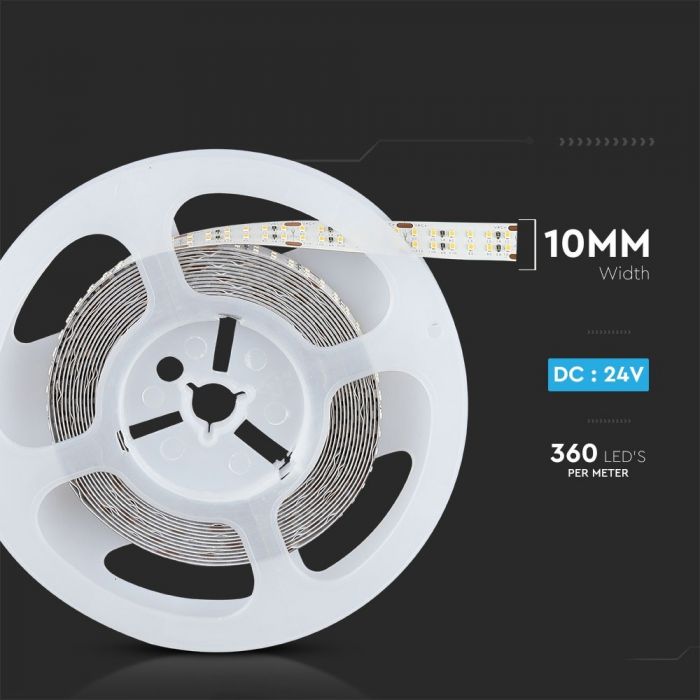 VT-2216-360 360led's LED Strip Light With 6400K IP20 30w/m (5m/roll)(prix Par M) — 6400K White — vue 5