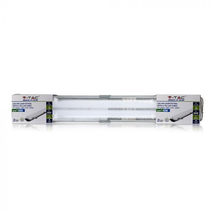 VT-12023 Raccordement Étanche 2x18w 120cmx2 4000K — 4000K Day White — vue 6