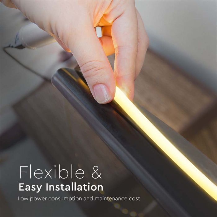 Neon Flex VT-551 12W/m 3000K 24V Rouleau 10m — 3000K Warm White — vue 6