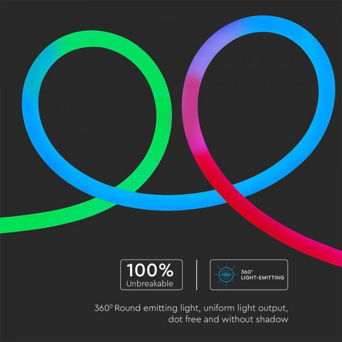 Neon Flex VT-561 10W/m RGB 24V Rouleau 10m — RGB — vue 8