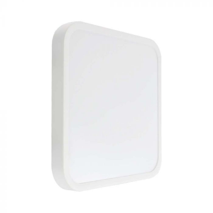 VT-8630S 36W LED Dome Light Sensor Puces Samsung 4000K Sq Cadre Blanc IP44
