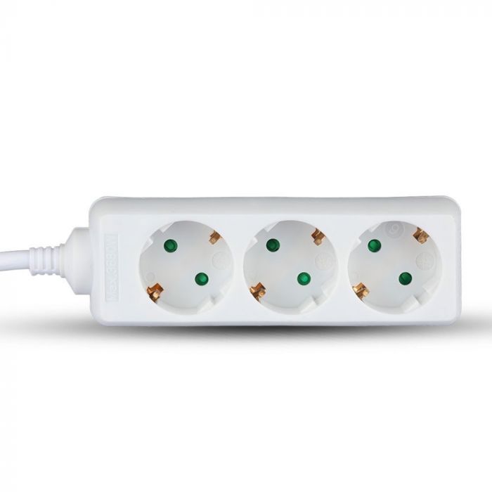VT-1103-2 PRISE À 3 VOIES (3G1.5MM² X 1.5M) - BLANC