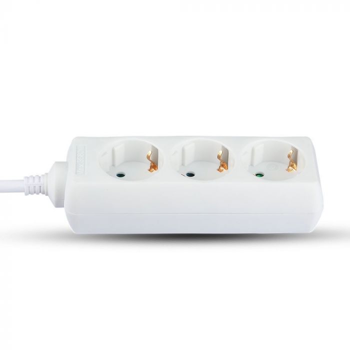 VT-1103-2 Prise À 3 Voies (3g1.5mm² X 1.5m) - Blanc — vue 3