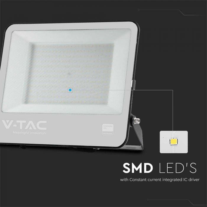 Projecteur LED 200W ultra-puissant VT-44205 - Éclairage extérieur professionnel 6500K noir 185LM/W — 6500K White — vue 4