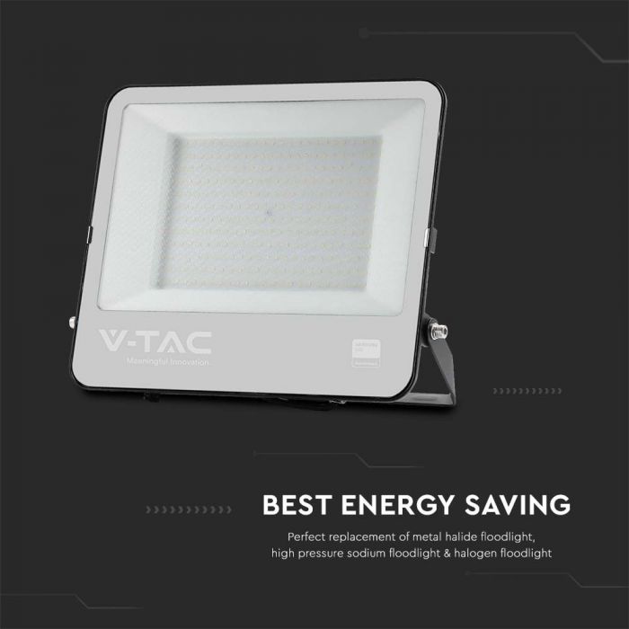Projecteur LED 200W ultra-puissant VT-44205 - Éclairage extérieur professionnel 6500K noir 185LM/W — 6500K White — vue 6