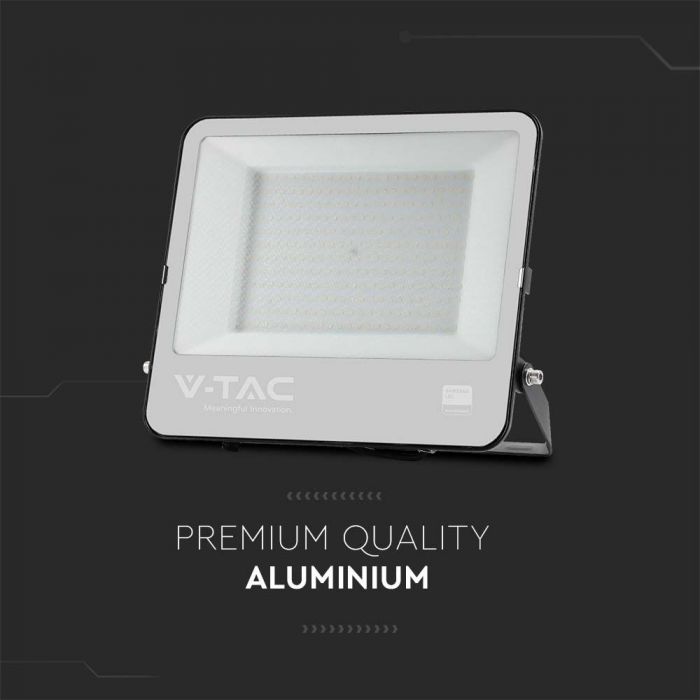 Projecteur LED 200W ultra-puissant VT-44205 - Éclairage extérieur professionnel 6500K noir 185LM/W — 6500K White — vue 8